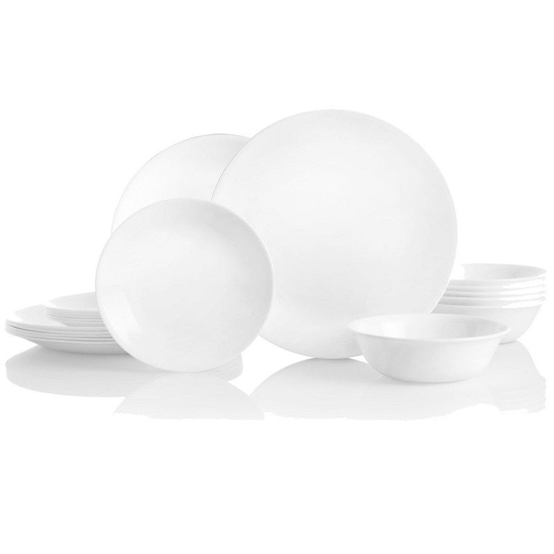 סט צלחות 24 חלקים ל-6 סועדים Corning By Corelle &lrm;Winter forst white 6