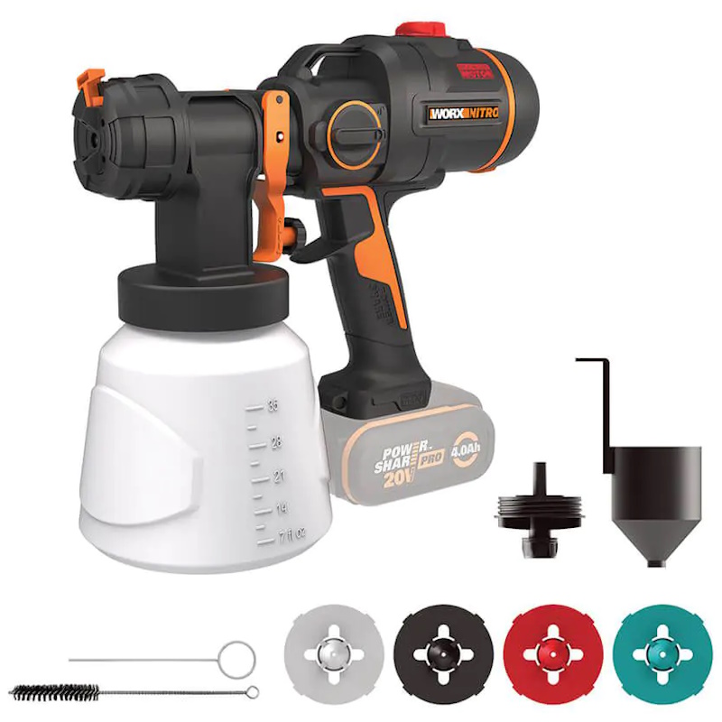 אקדח ריסוס צבע נטען 20v *גוף בלבד* worx