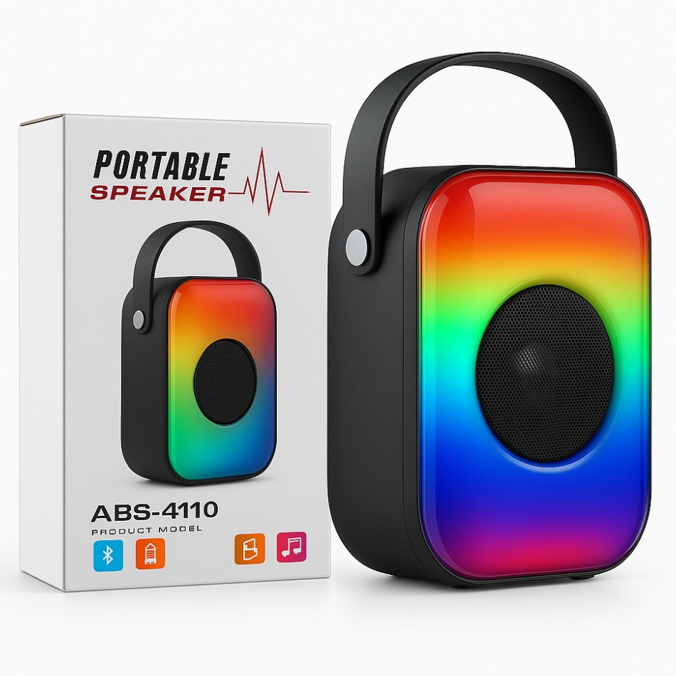 רמקול בלוטות' נייד כולל תאורת O8K מתחלפת O8K RGB &lrm;NY-75864