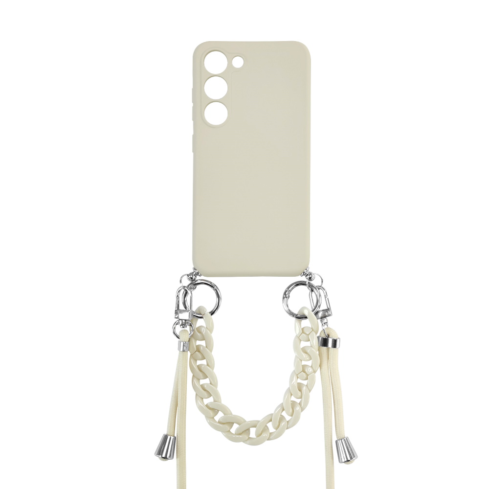 galaxy s23 plus - lanyard case קרם essentials