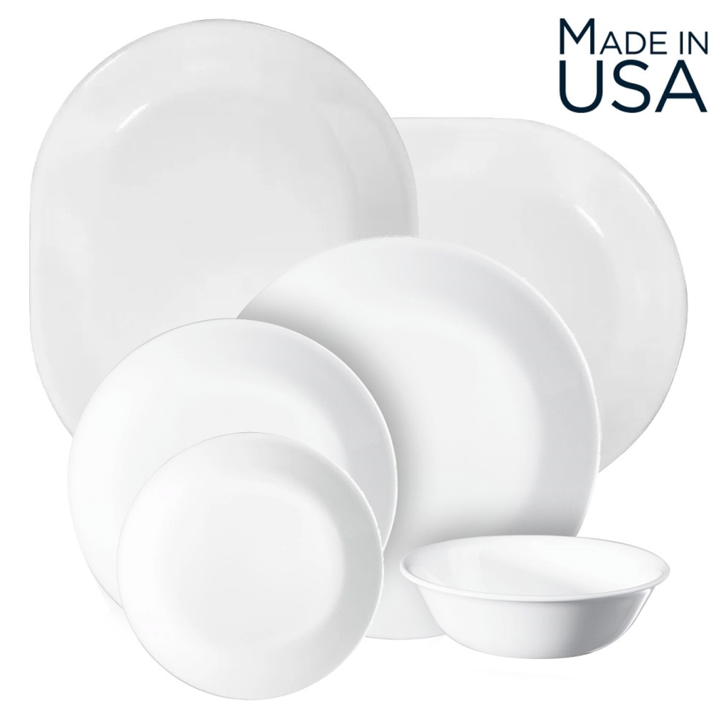 סט צלחות 26 חלקים ל-6 סועדים Corning By corelle &lrm;Winter frost z00n26m