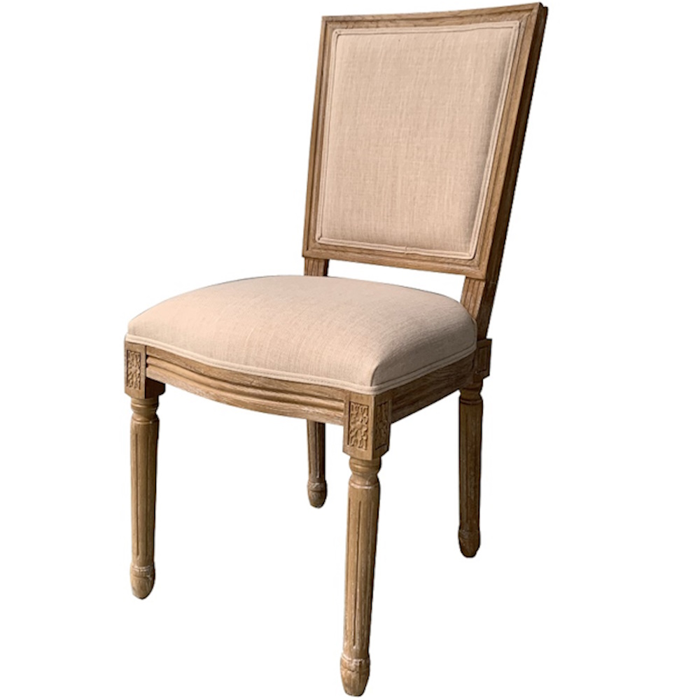 כסא משענת מרובעת Country Chic &lrm;XMS-CB2180-ZN123-2