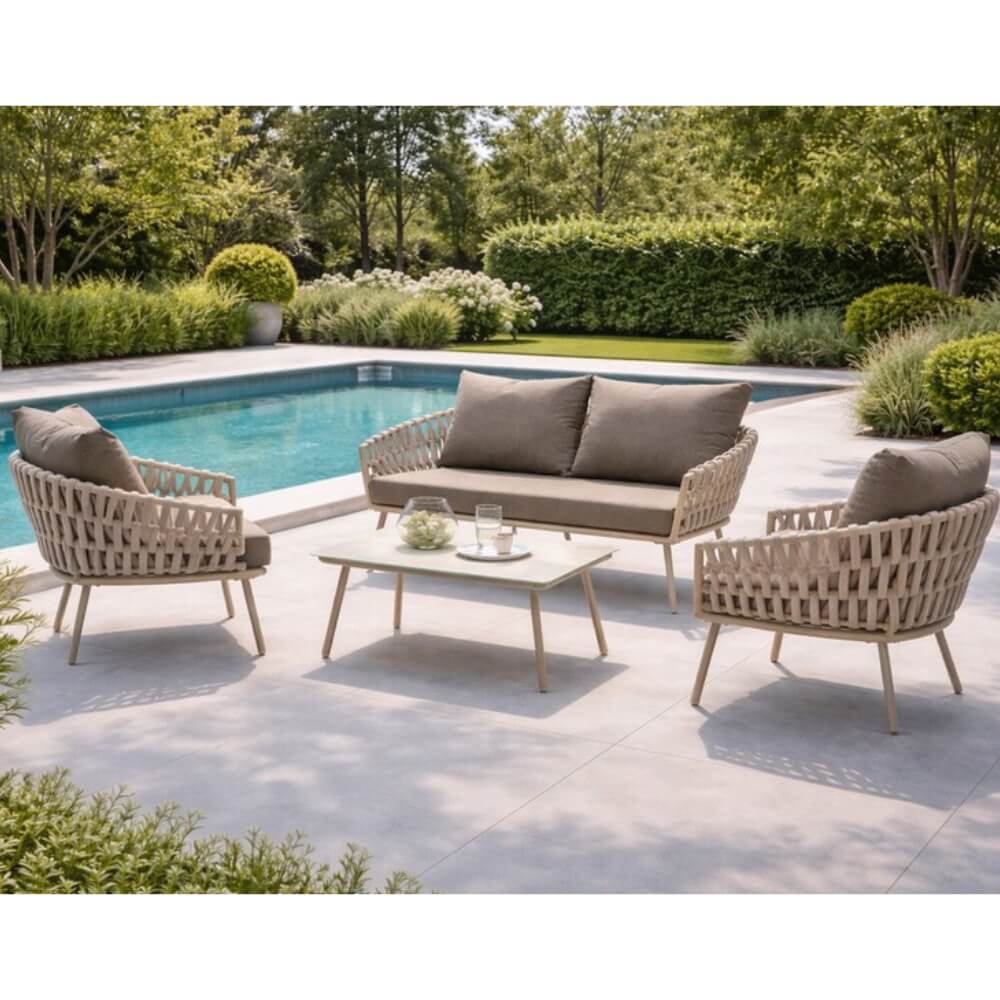 מערכת ישיבה לגינה 2+1+1 כולל שולחן australia garden