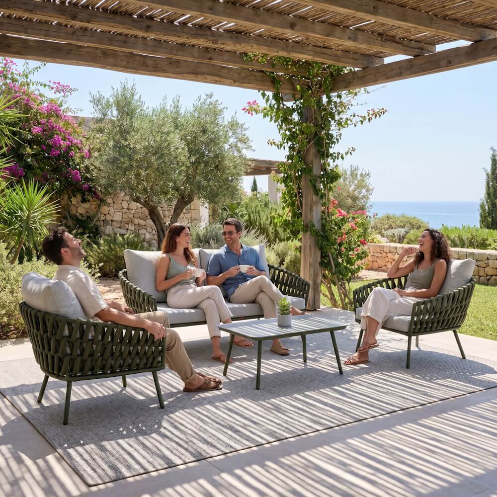מערכת ישיבה לגינה 2+1+1 כולל שולחן australia garden