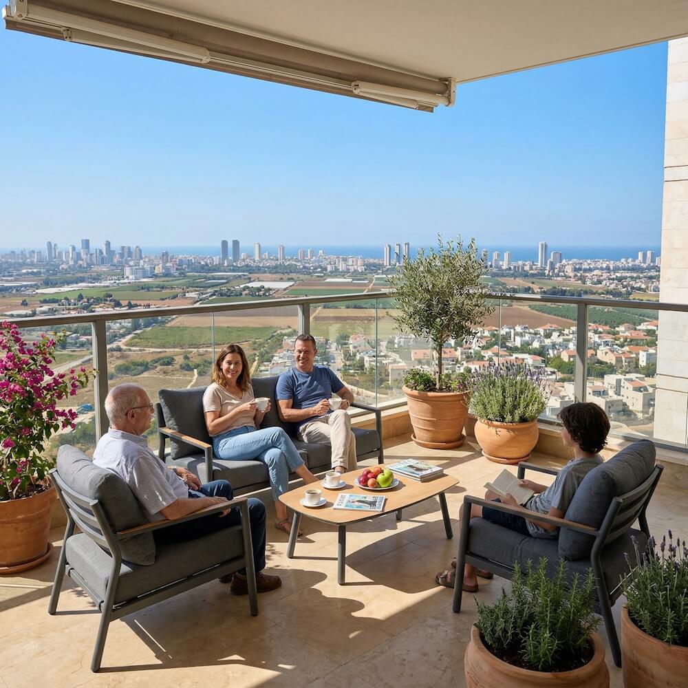 מערכת ישיבה לגינה 2+1+1 כולל שולחן australia garden
