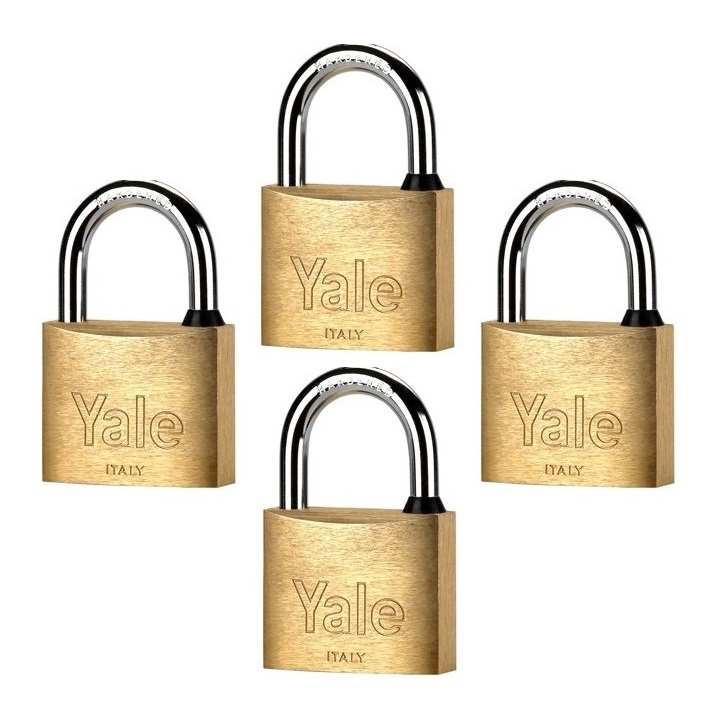 רביעיית מנעולי תליה פליז 40 ממ אנקול רגיל yale