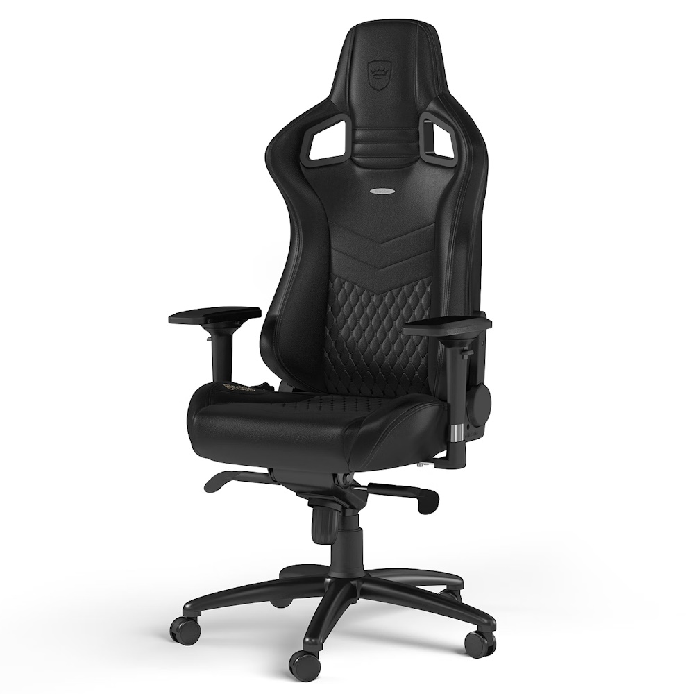 epic real leather black noblechairs