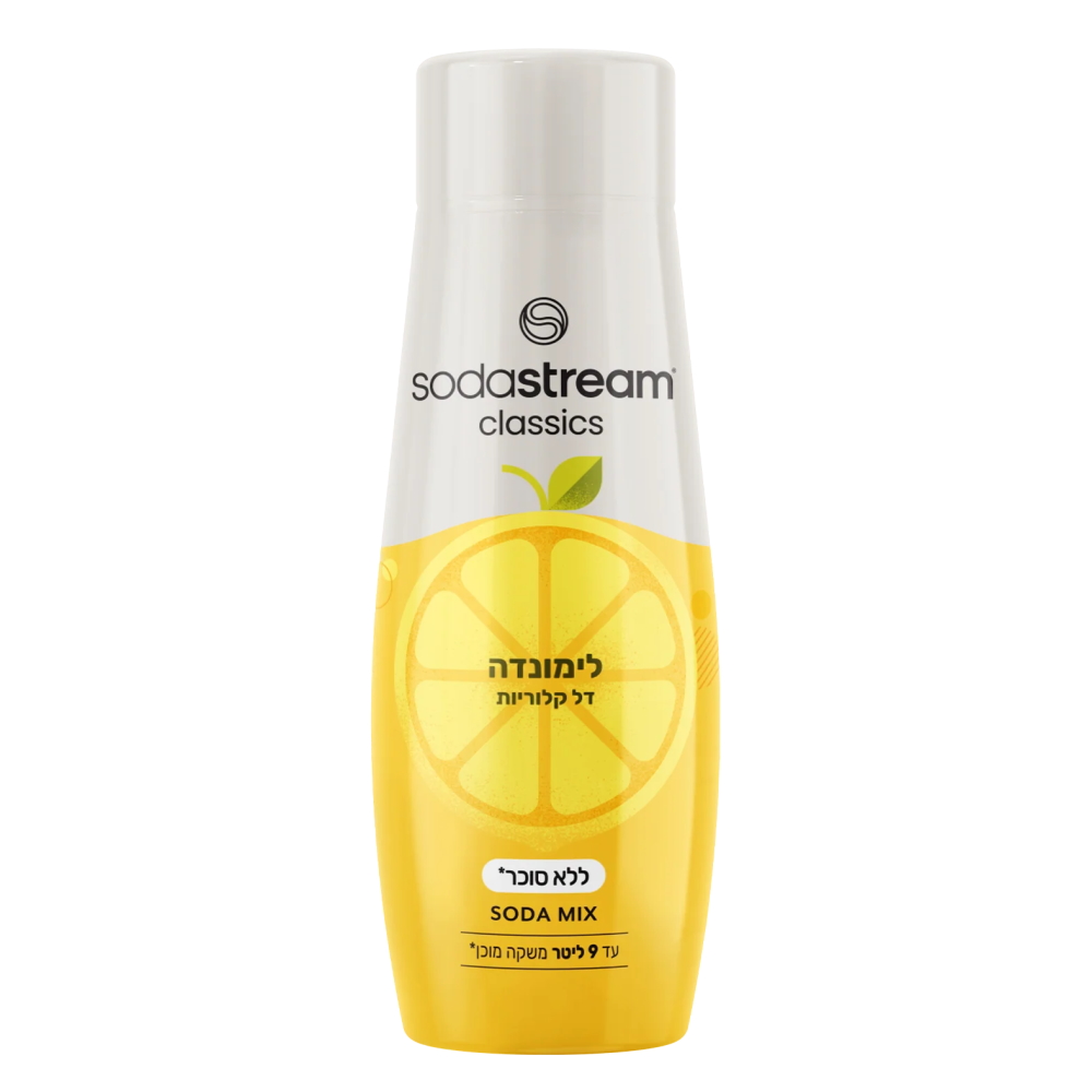 סירופ ליצירת משקה מוגז בטעם למכשירי SodaStream &lrm;לימונדה ללא סוכר - יחידה 440 מ"ל