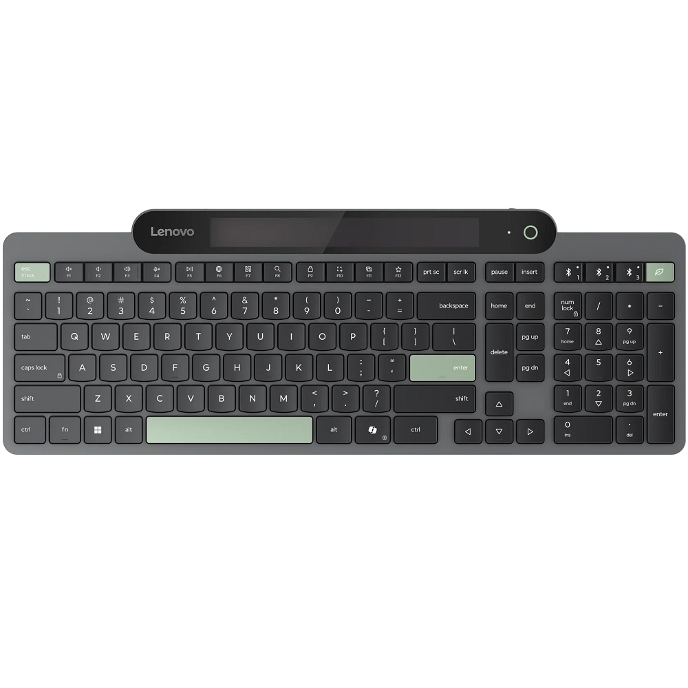 מקלדת אלחוטית כולל טעינה עצמית Lenovo &lrm;Self-Charging Bluetooth Keyboard שחור