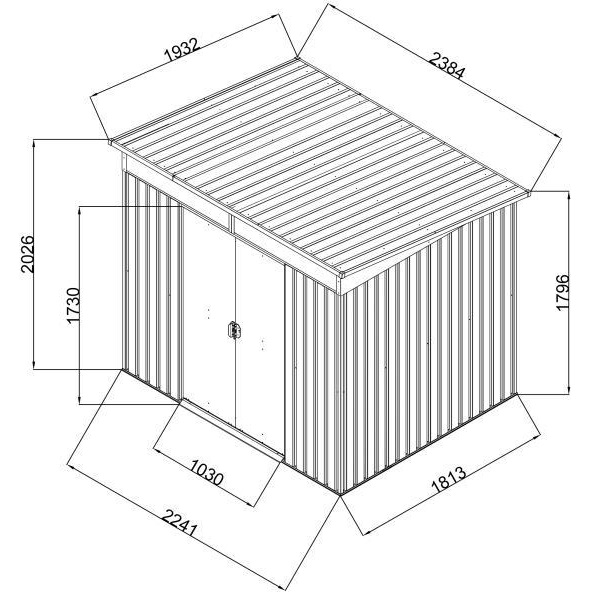 מחסן גינה עשוי מתכת garden top
