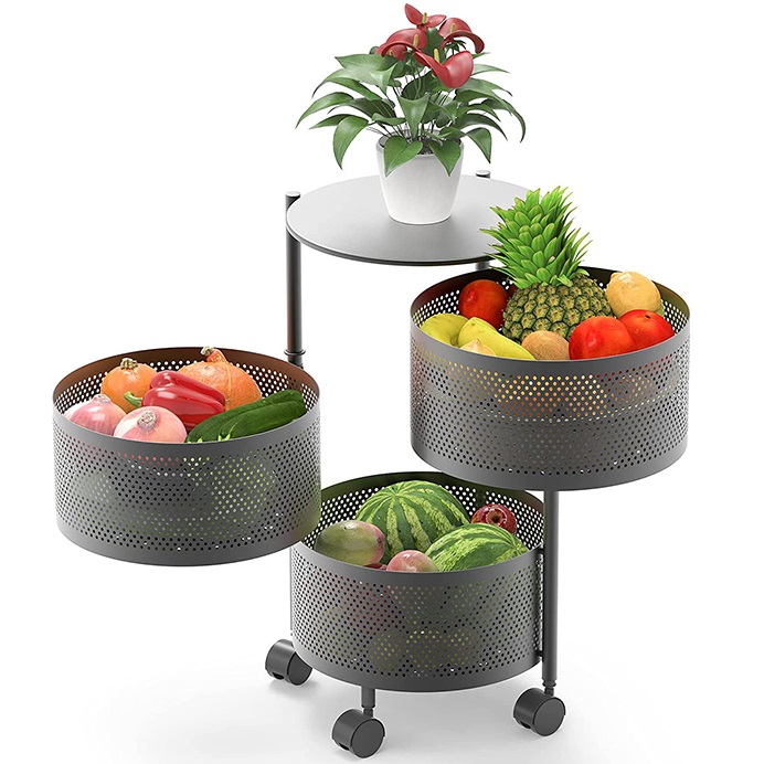 עגלת שירות נפתחת עגולה 3 תאים Shtibay &lrm;ליאת 3