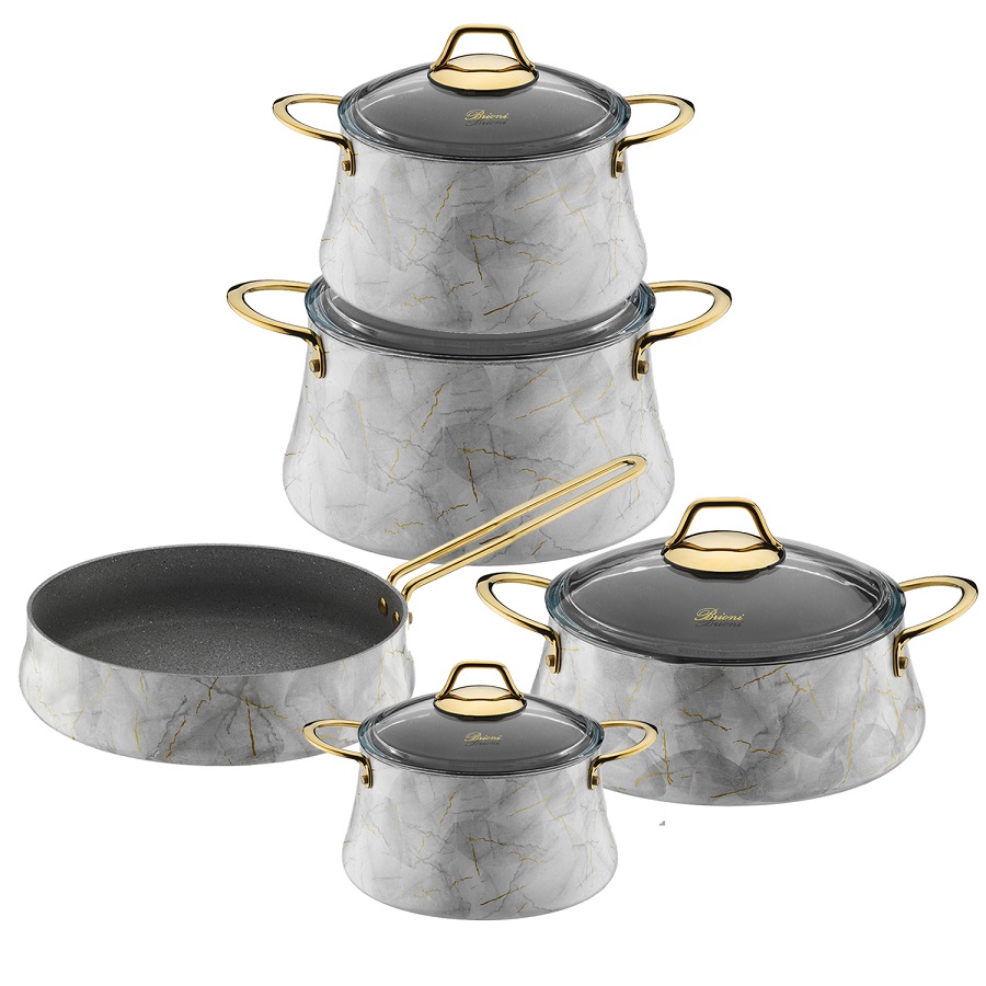 סט סירים ומחבתות 9 חלקים brioni