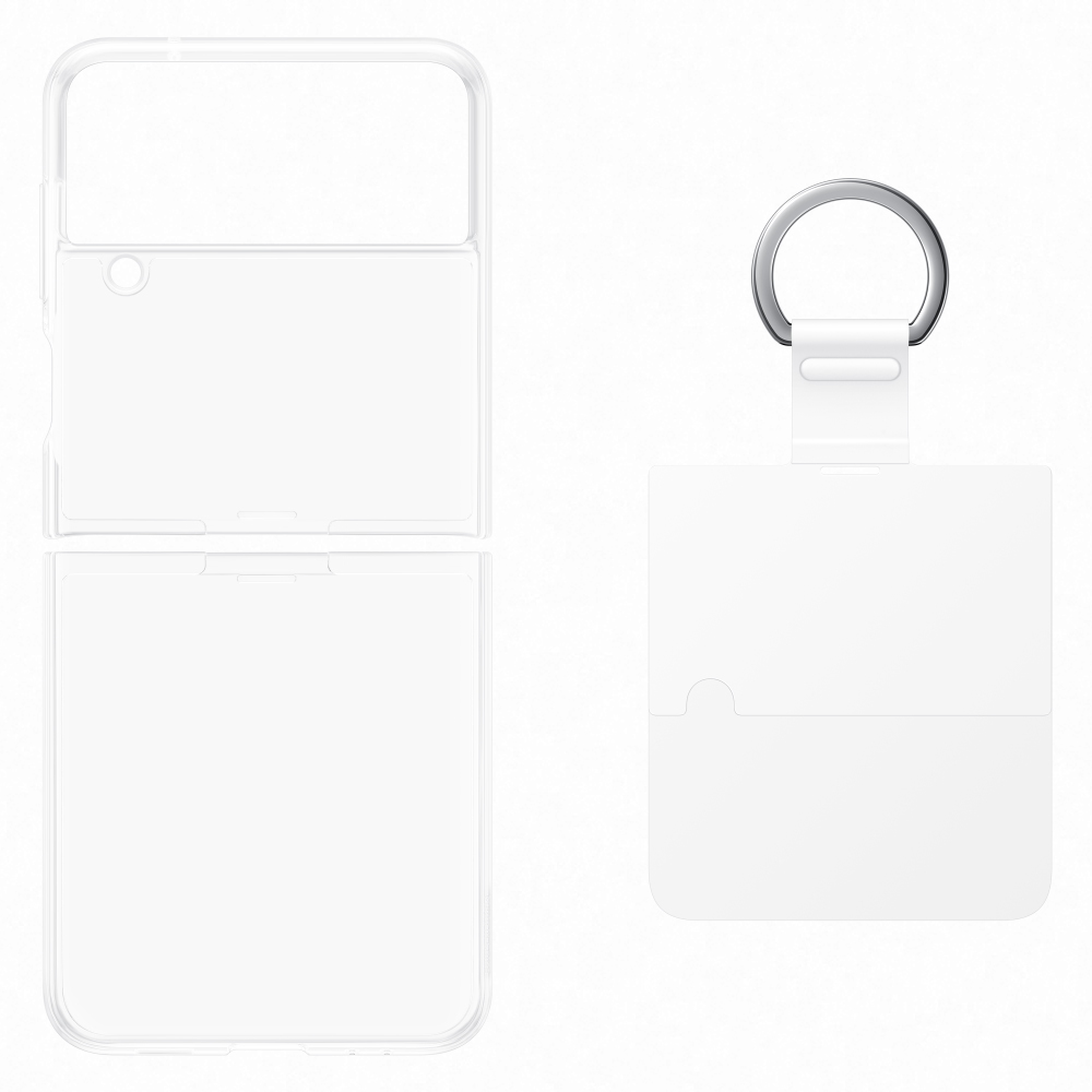 כיסוי קשיח שקוף כולל טבעת לאחיזה נוחה Samsung &lrm;Clear Cover with Ring Flip 4