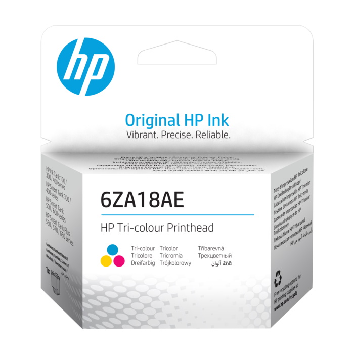 ראש הדפסה צבעוני מקורי HP &lrm;6ZA18AE‎