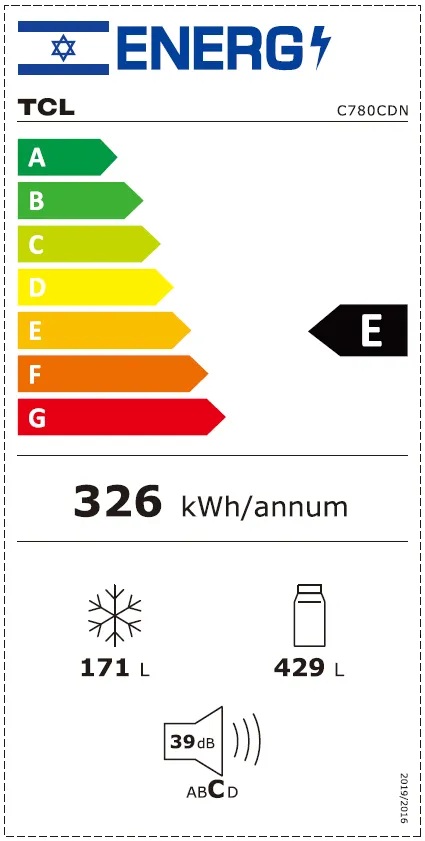 תווית אנרגיה - c780cdn tcl