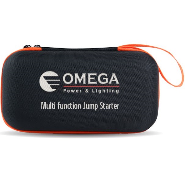 בוסטר התנעה לרכב משולב סוללת גיבוי כולל פנס omega 12000mah