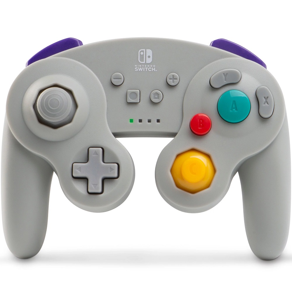בקר שליטה אלחוטי רטרו נטען Nintendo &lrm;GameCube Wireless Controller Retro Style GRAY