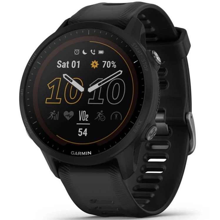 סרטון - שעון ספורט חכם 46.5 מ&quotמ garmin  גארמין  forerunner 955 solar black