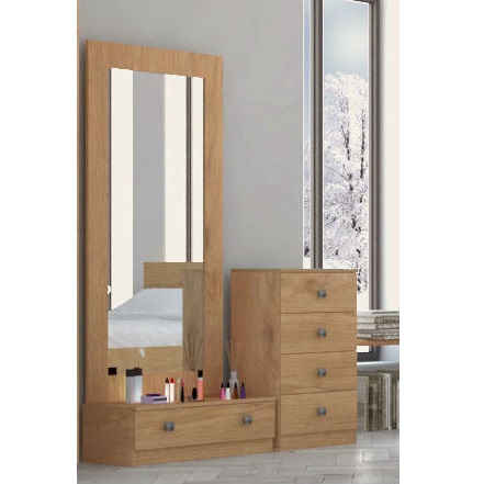 קומודה יפנית 4 מגירות כולל שידה ומראה InStyle &lrm;City