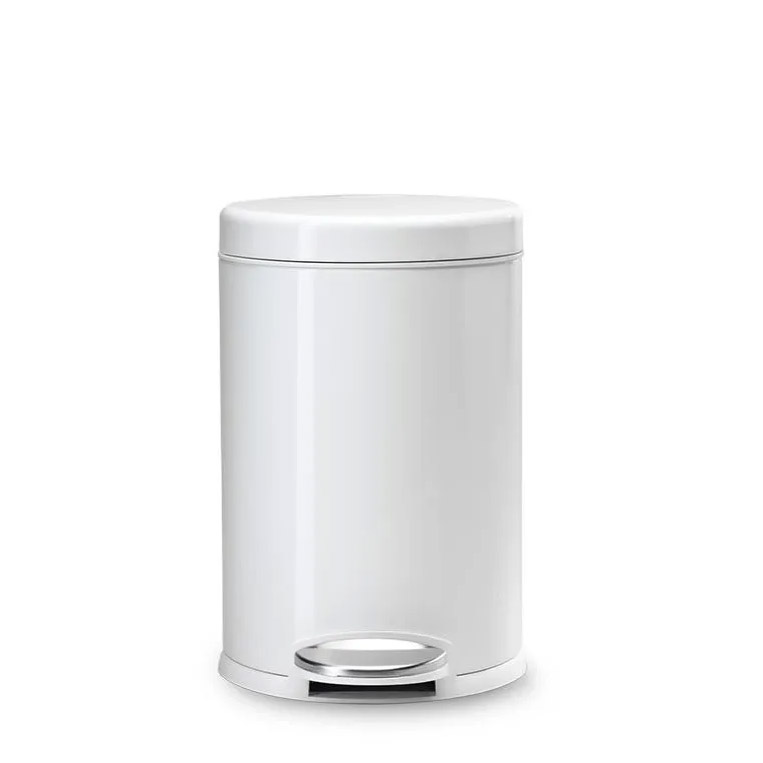 פח דוושה עגול לבן 4.5 ליטר Simplehuman &lrm;cw1853cb