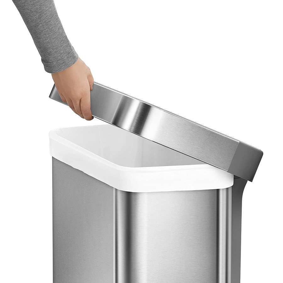 פח דוושה רחבה מלבני 55 ליטר simplehuman