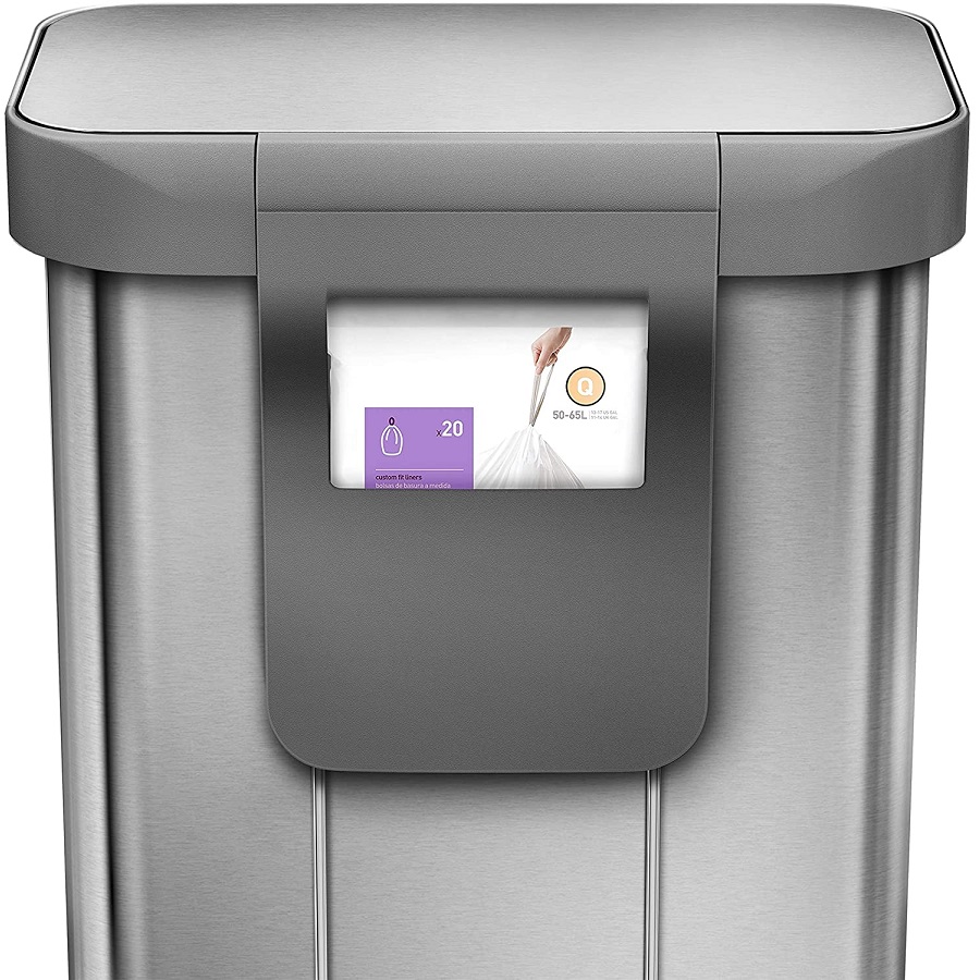 תמונה של פח דוושה רחבה מלבני 55 ליטר simplehuman