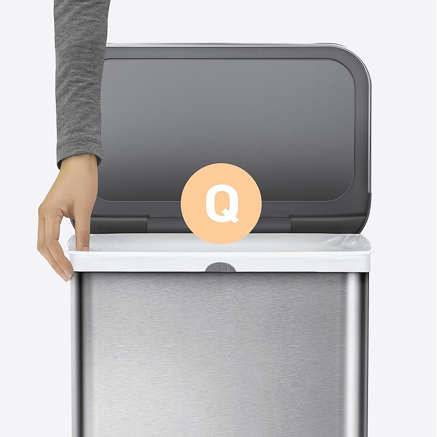 פח דוושה רחבה מלבני 55 ליטר simplehuman