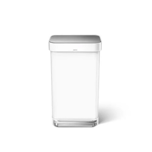 פח דוושה מלבני לבן 45 ליטר Simplehuman &lrm;cw2027