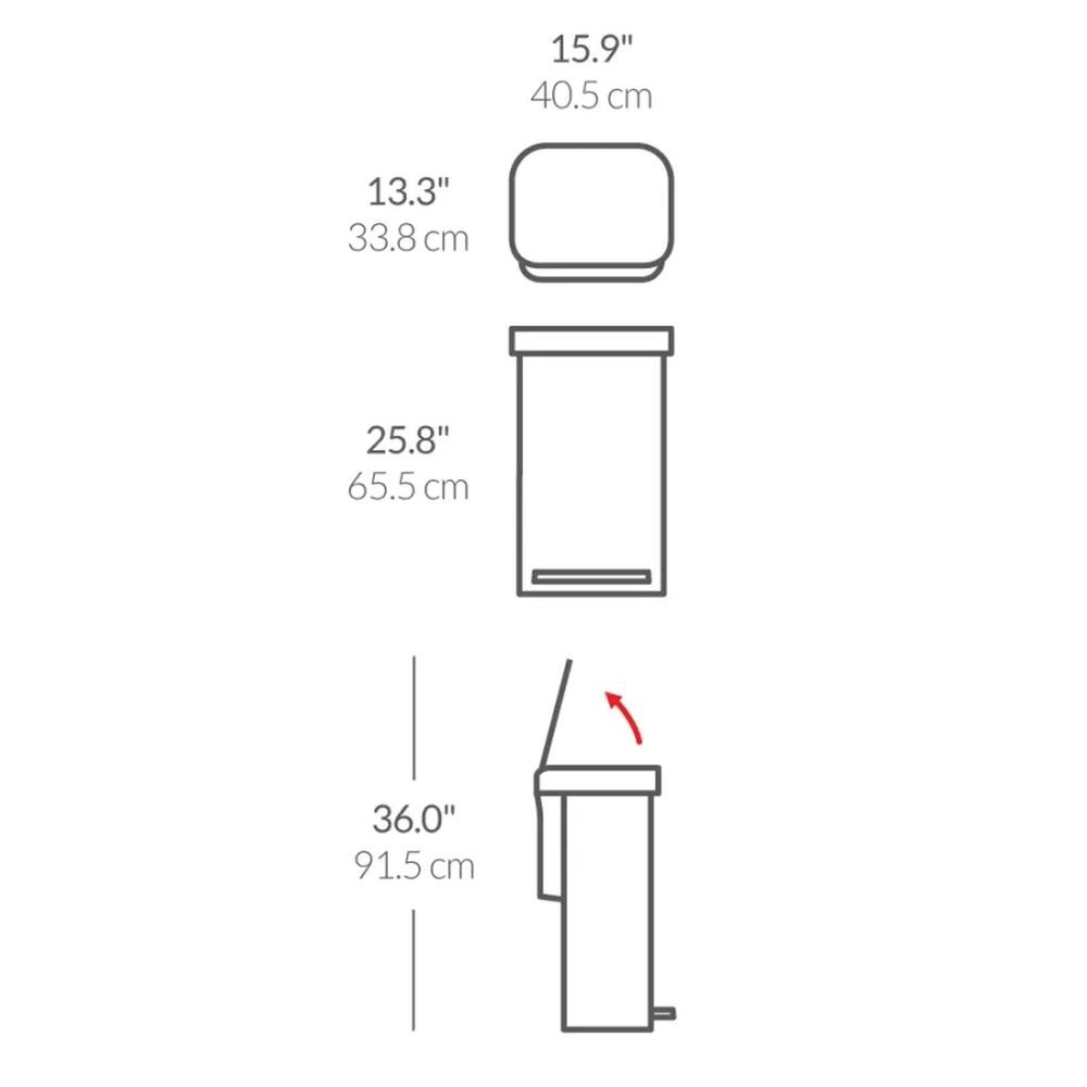 פח דוושה 45 ליטר simplehuman