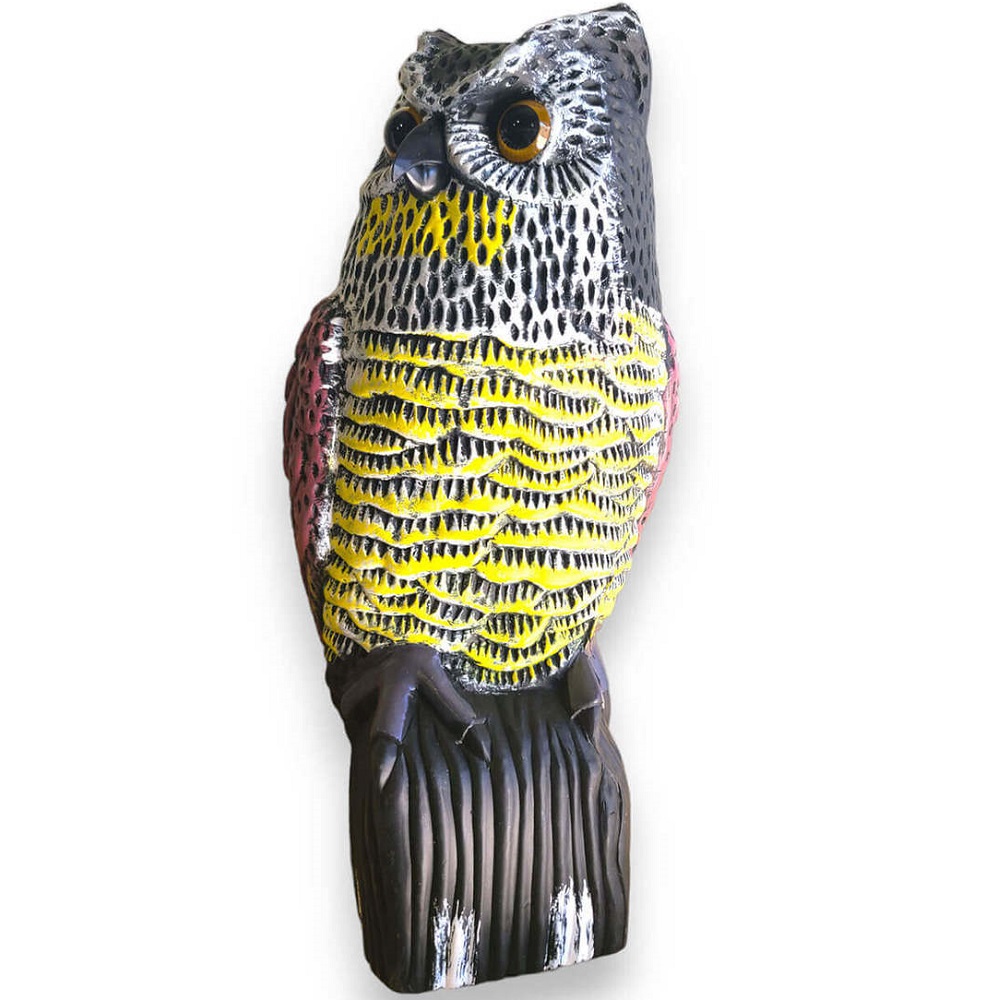 דחליל ינשוף ראש מסתובב - אדום owl market