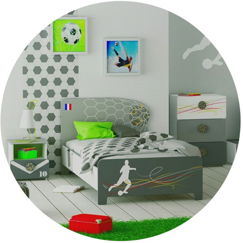 חדר ילדים מעוצב כדורגל home decor
