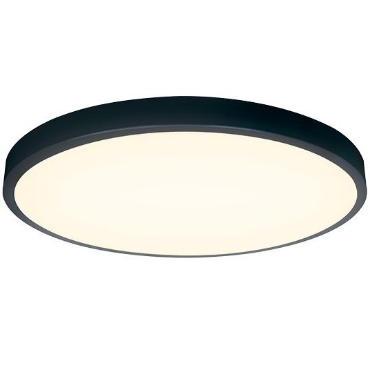 גוף תאורה עגול צמוד תקרה כולל שלט FSL &lrm;ELEGANT שחור