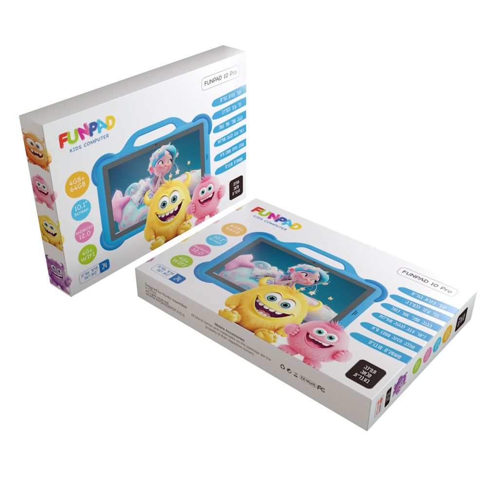 תמונה של טאבלט לילדים 10 כולל תקשורת סלולרית funpad