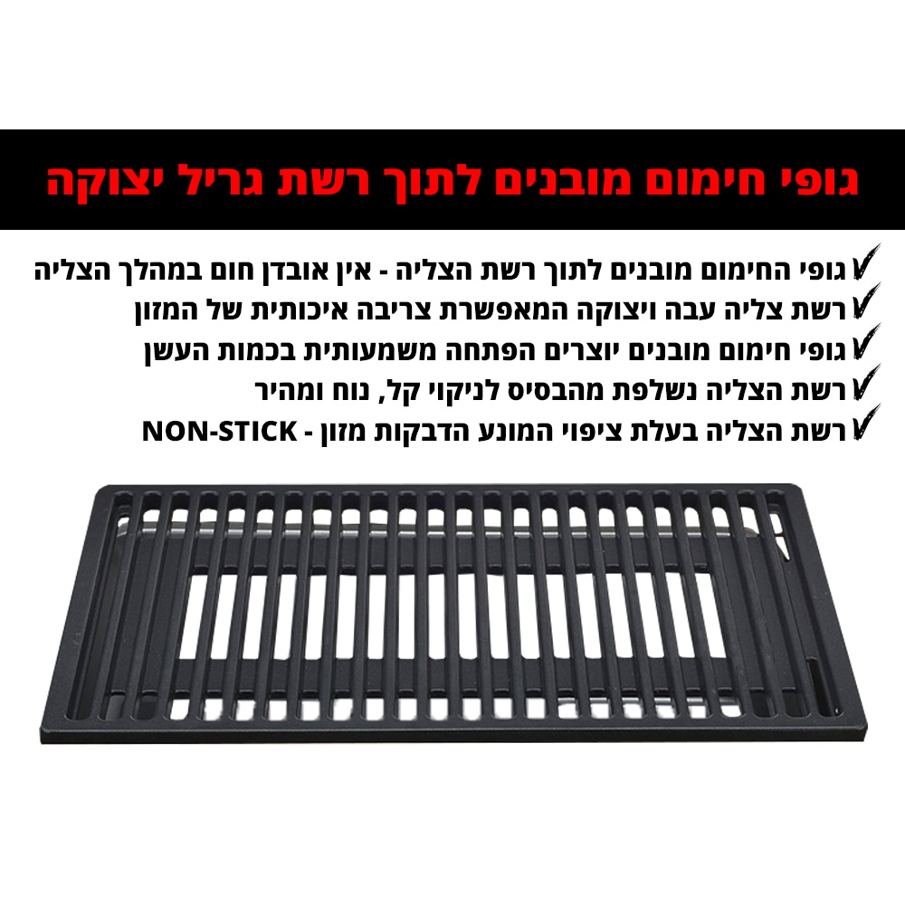 תמונה של גריל בוטיק כפרי 2000w עוצמתי gold line