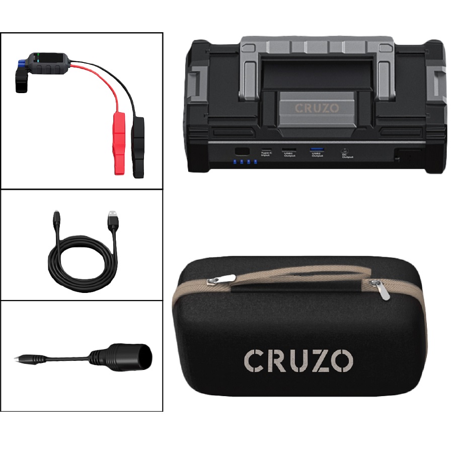 תמונה של בוסטר התנעה לרכב cruzo 12,000mah