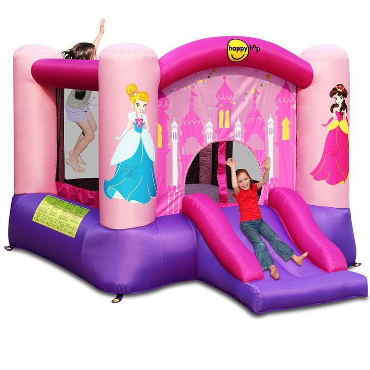 טירה מתנפחת Happy Hop &lrm;Princess Slide and Hoop Bouncer 9201P
