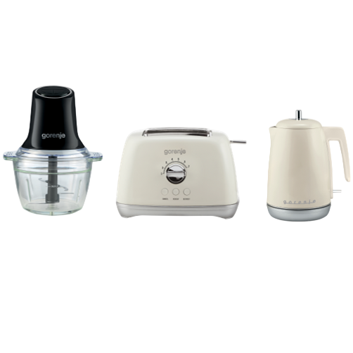 סט קומקום, מצנם וקוצץ Gorenje &lrm;K15RL + T900RL + S501GBK