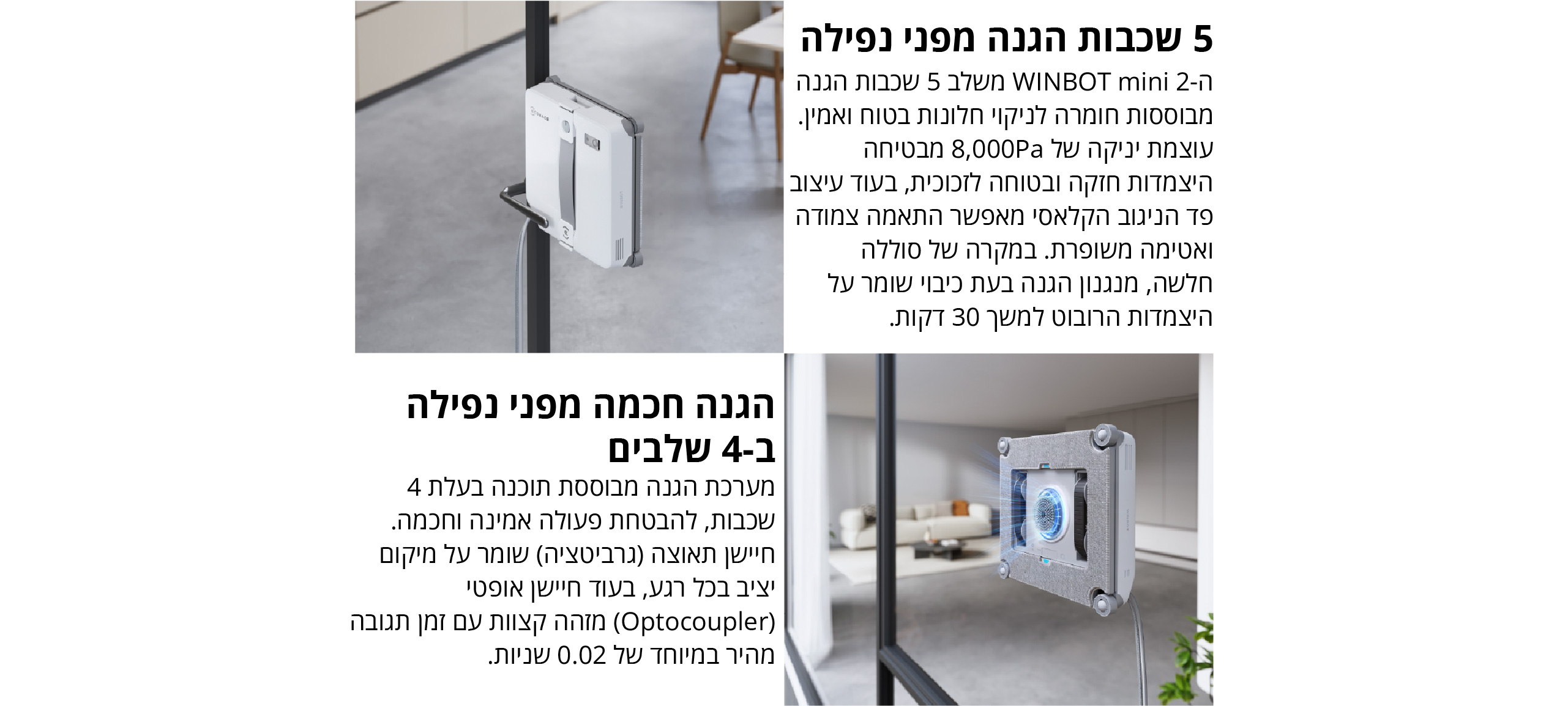 5 שכבות הגנה מפני נפילה
הגנה חכמה מפני נפילה ב-4 שלבים