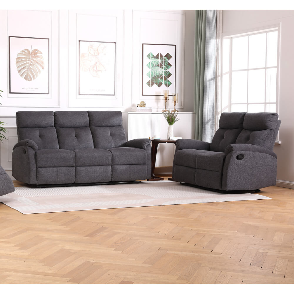 מערכת ישיבה 3+2 מעוצבת כולל 4 הדומים Home Decor &lrm;קרוליין 2+3