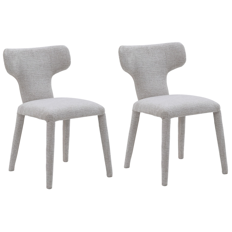 זוג כסאות מעוצבים ומרופדים לפינת אוכל Home Decor &lrm;קנזס 50