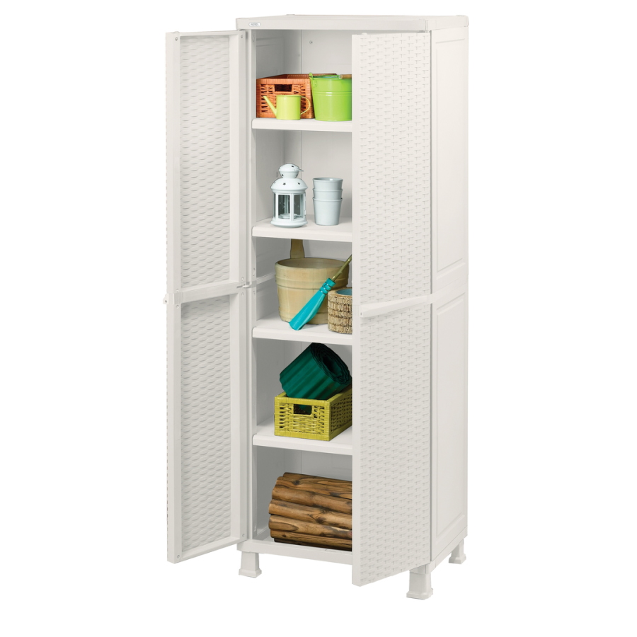 סרטון - ארון שירות חזית ראטן keter  כתר  9280 - utility rattan (לבן)