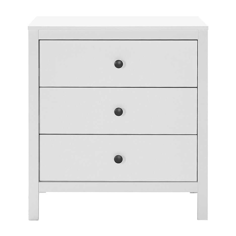 שידה מעוצבת - 3 מגירות Homax &lrm;KodySFN-993-BB-1 לבן