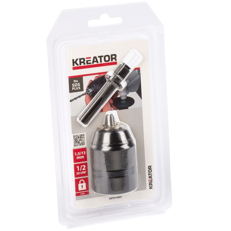 תמונה של פוטר למברגה 1.5-13 ממ 1/2-21u כולל מתאם kreator sds