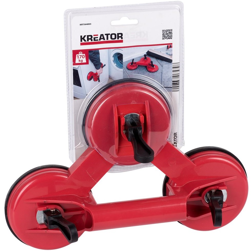 תמונה של ידית ואקום משולשת לזכוכית עד 170 קג kreator