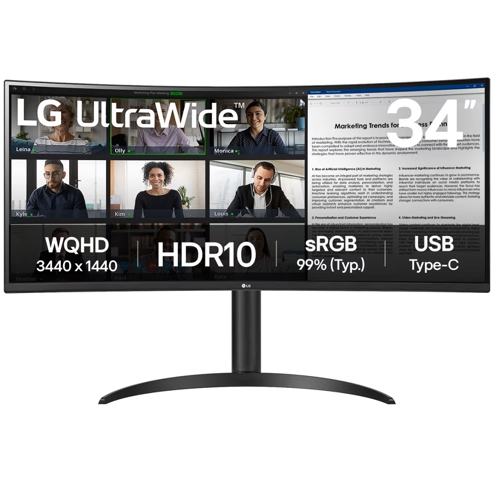 מסך מחשב קעור LG 