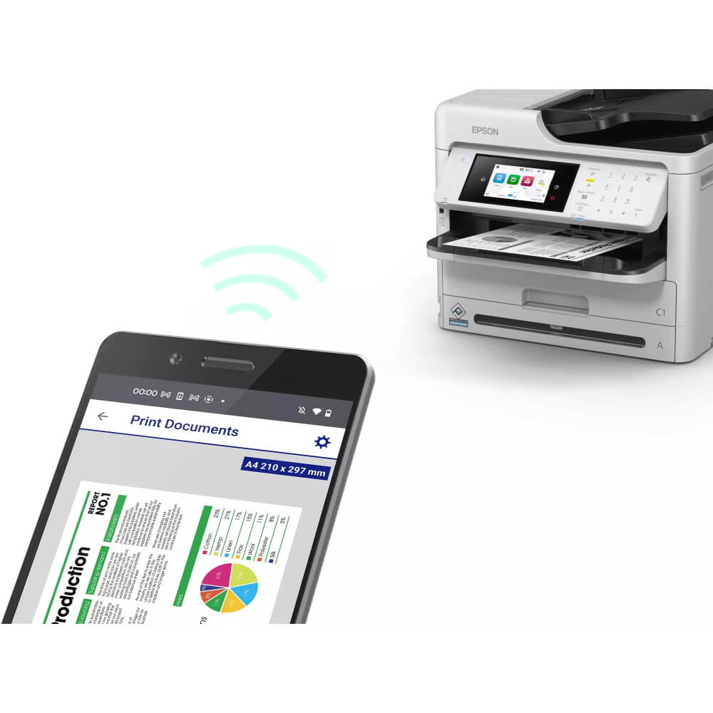 מדפסת הזרקת דיו אלחוטית משולב לעסקים epson