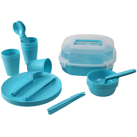ערכת כלי אוכל רב פעמית ל-6 אנשים Camp&Go &lrm;Picnic Set 6