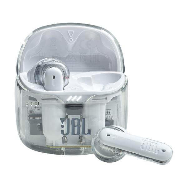 אוזניות TWS אלחוטיות JBL &lrm;Tune Flex שקוף משולב לבן