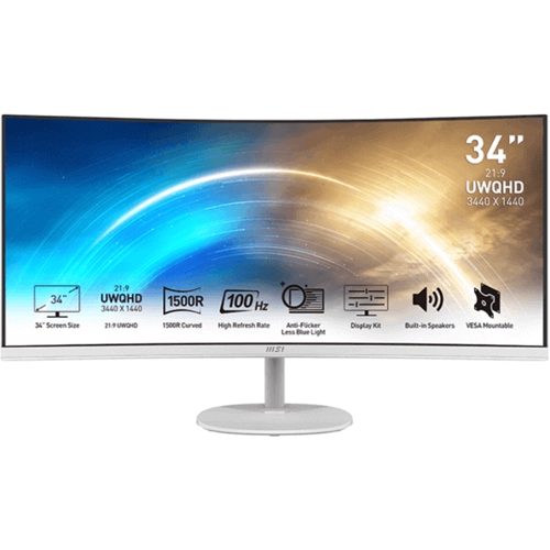 מסך עסקי לבן 34 msi