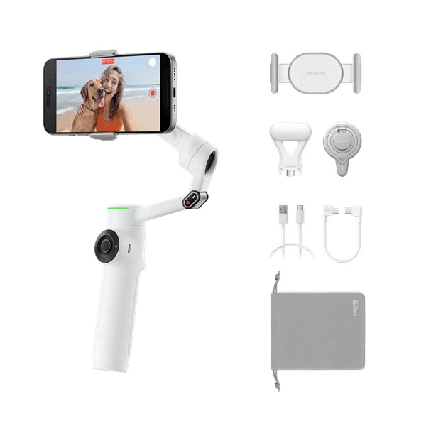 קיט מייצב גימבל לסמארטפון Insta360 &lrm;Flow 2 Pro Creator Bundle
